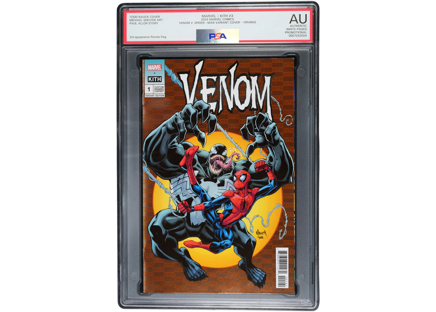 Marvel Kith #3 Venom Variant Cover Orange Comic (PSA Graded AU)
