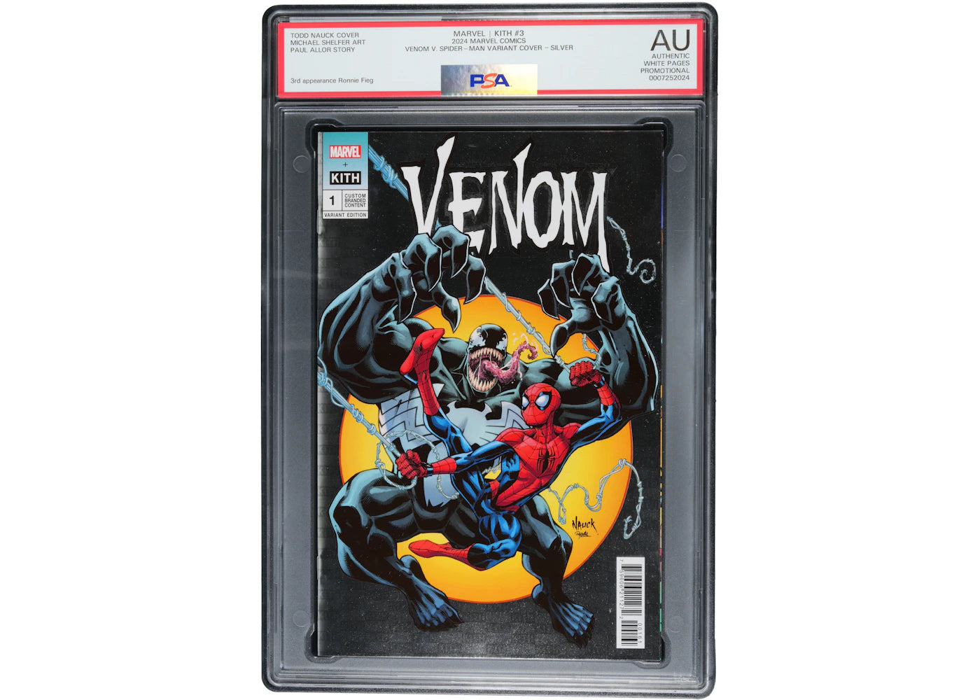 Marvel Kith #3 Venom Variant Cover Silver Comic (PSA Graded AU)