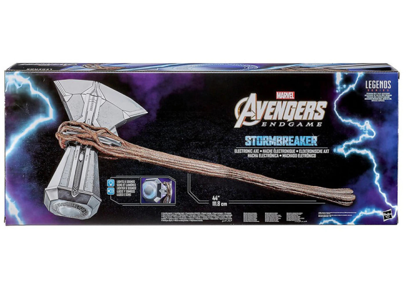Marvel Legends Avenger Endgame Thor's Stormbreaker Electronic Axe Silver