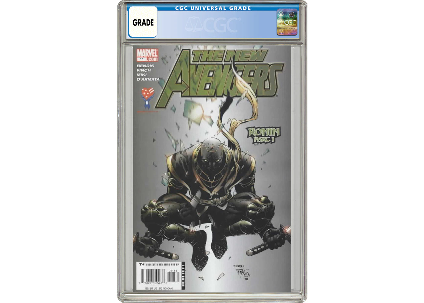 Marvel New Avengers (2005 1st Series) #11D Comic Book CGC Graded