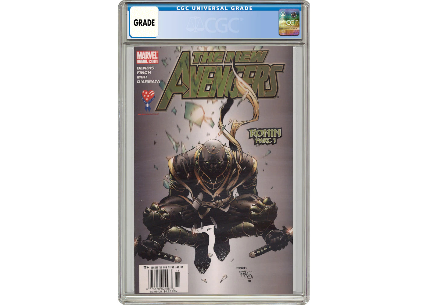 Marvel New Avengers (2005 1st Series) #11N Comic Book CGC Graded