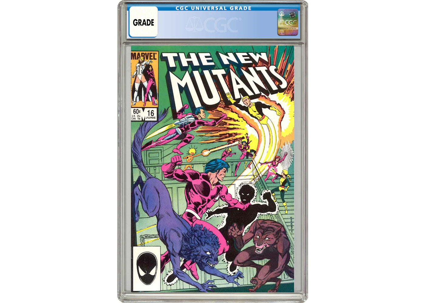Marvel New Mutants (1983 1st Series) #16 Comic Book CGC Graded