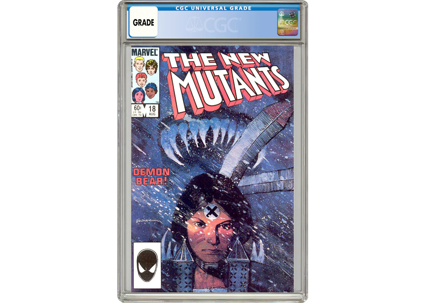 Marvel New Mutants (1983 1st Series) #18 Comic Book CGC Graded