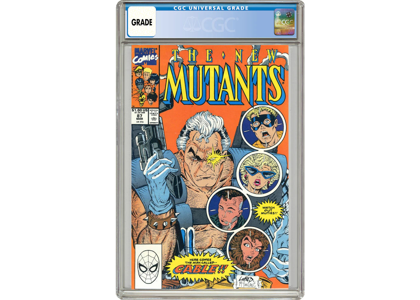 Marvel New Mutants #87 (1st App. of Cable) Comic Book CGC Graded
