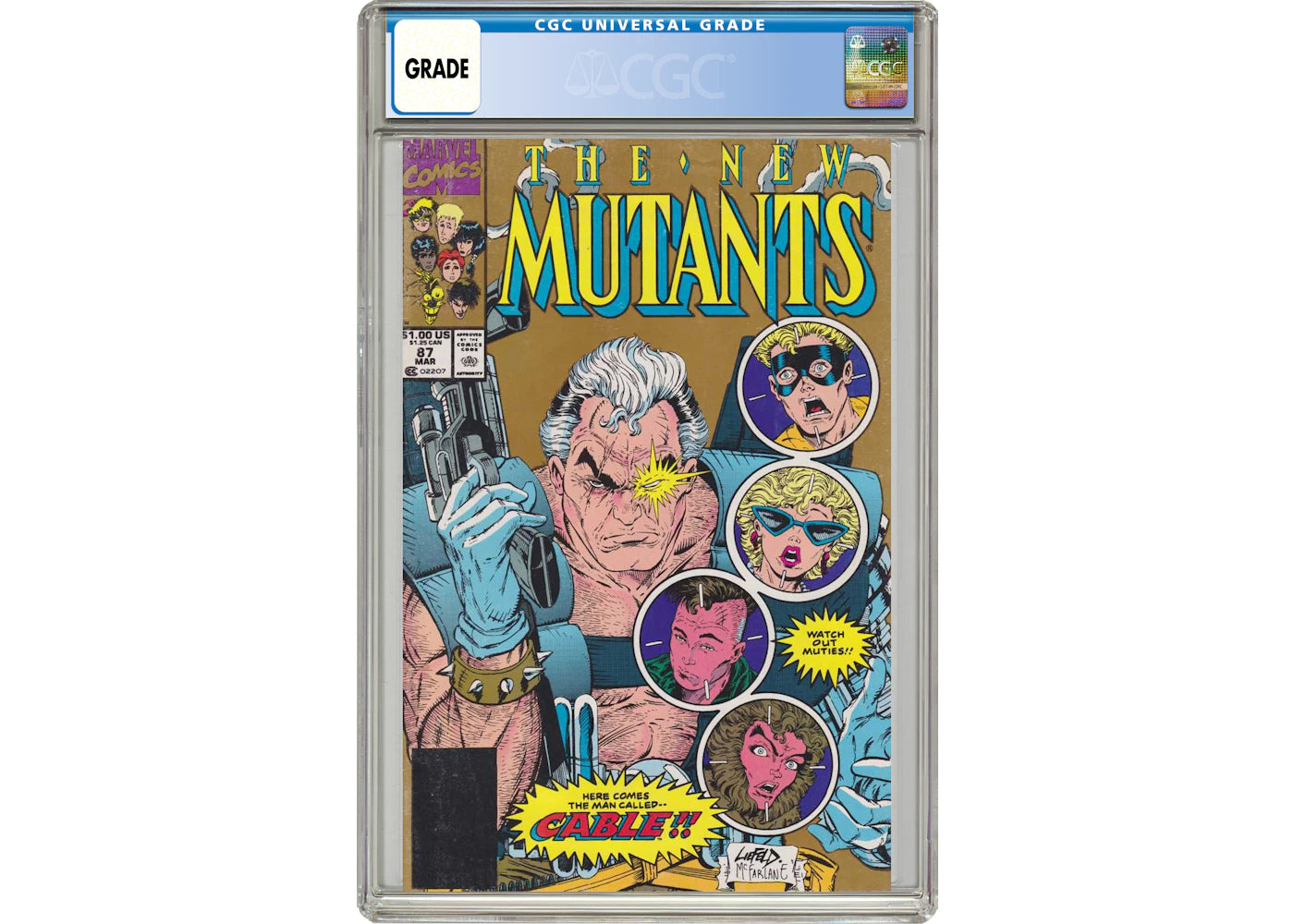 Marvel New Mutants #87 Second Printing Gold Cover Comic Book CGC Graded