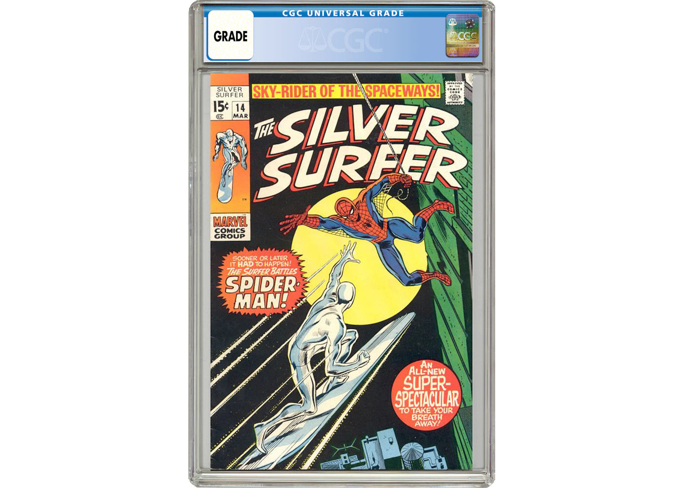 Marvel Silver Surfer #14 (App. of Spider-Man) Comic Book CGC Graded