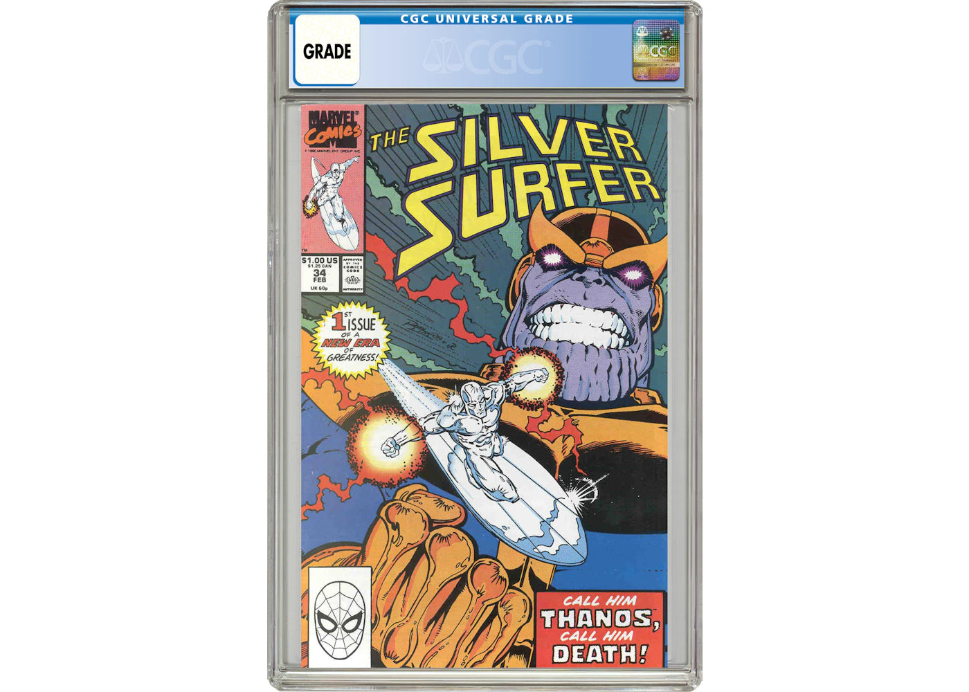 Marvel Silver Surfer (1987 2nd Series) #34 Comic Book CGC Graded