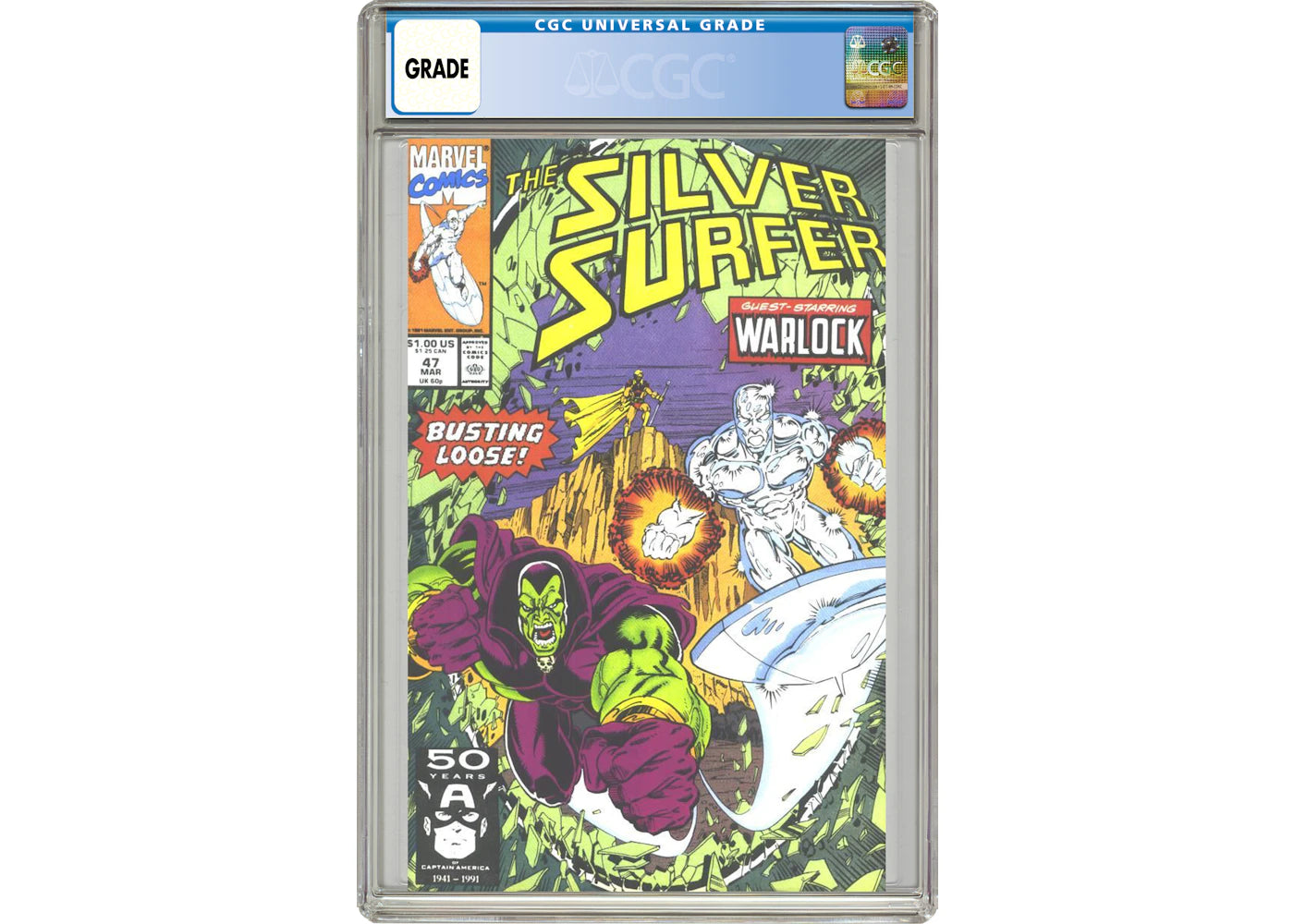 Marvel Silver Surfer (1987 2nd Series) #47 Comic Book CGC Graded