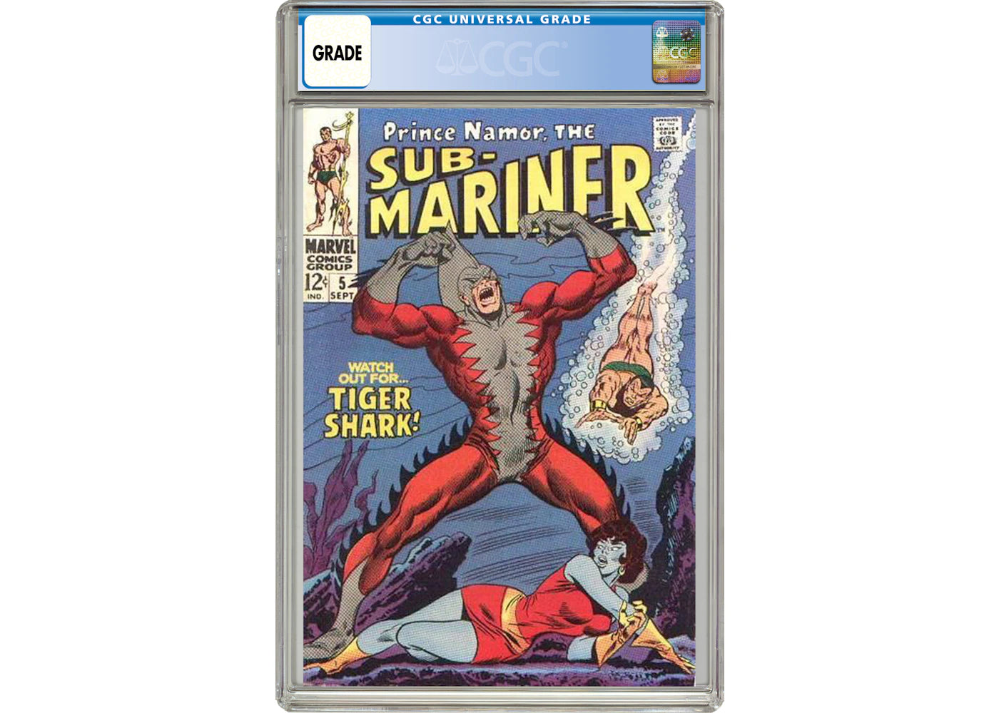 Marvel Sub-Mariner #5 (1st App. of Doctor Dorcas and Tiger Shark) Comic Book CGC Graded