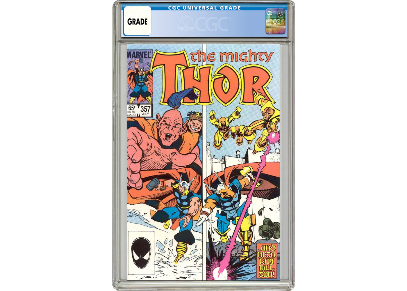 Marvel Thor (1962 Marvel 1st Series Journey Into Mystery) #357 Comic Book CGC Graded