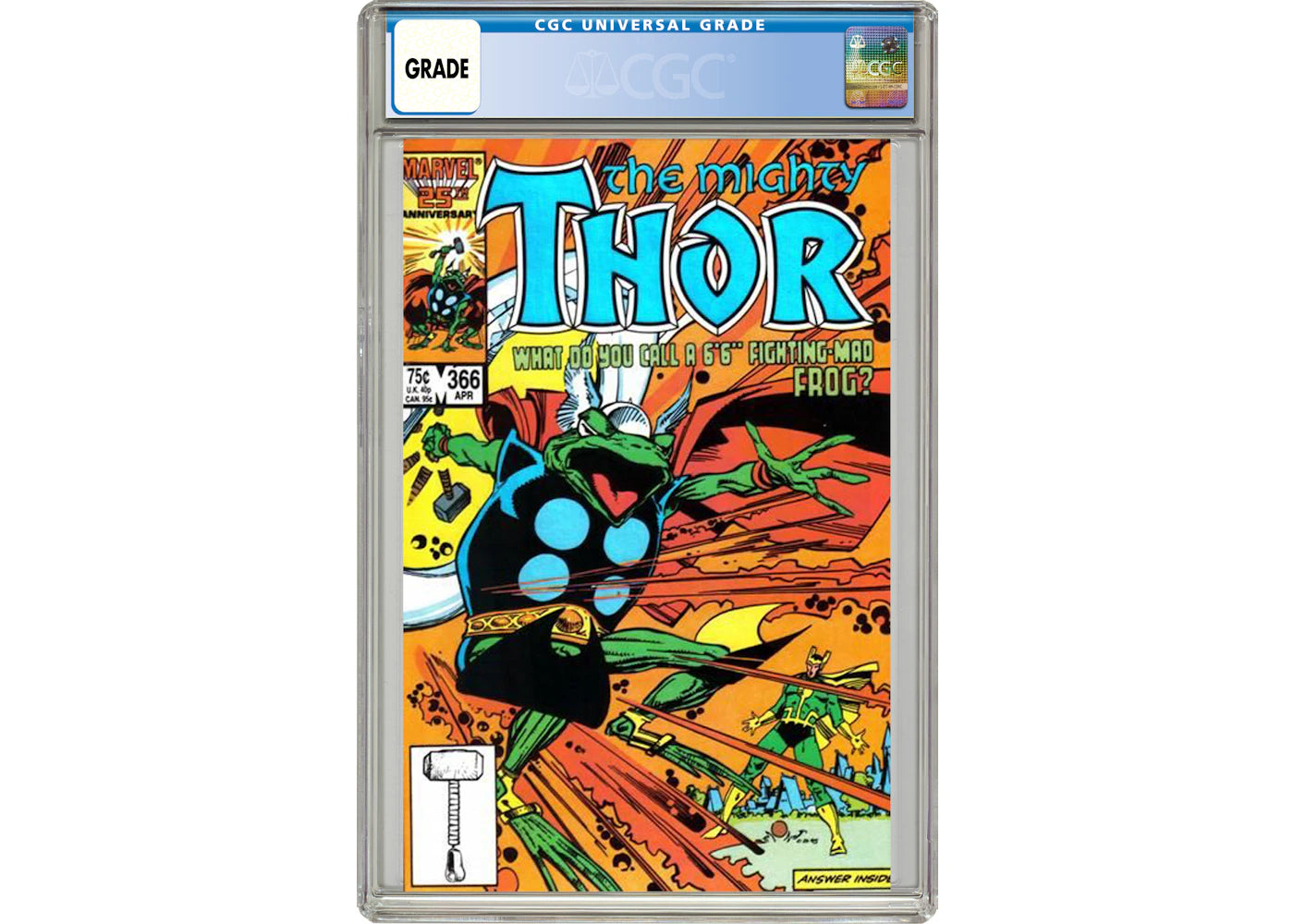 Marvel Thor (1962 Marvel 1st Series Journey Into Mystery) #366 Comic Book CGC Graded
