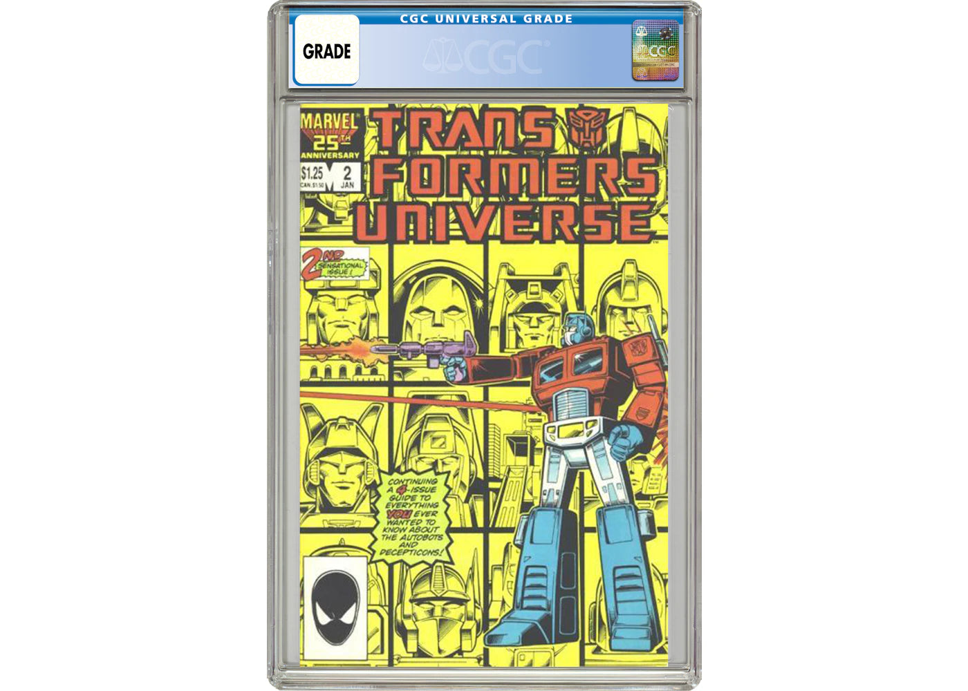Marvel Transformers Universe (1986) #2 Comic Book CGC Graded