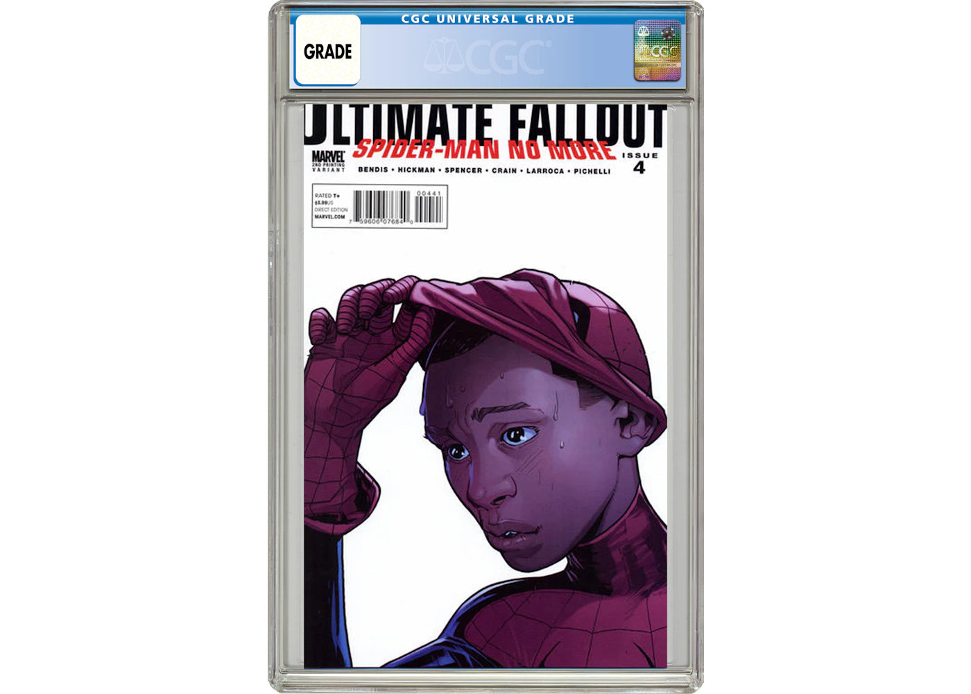 Marvel Ultimate Fallout #4 Pichelli Variant Second Printing (1st App. Miles Morales) Comic Book CGC Graded
