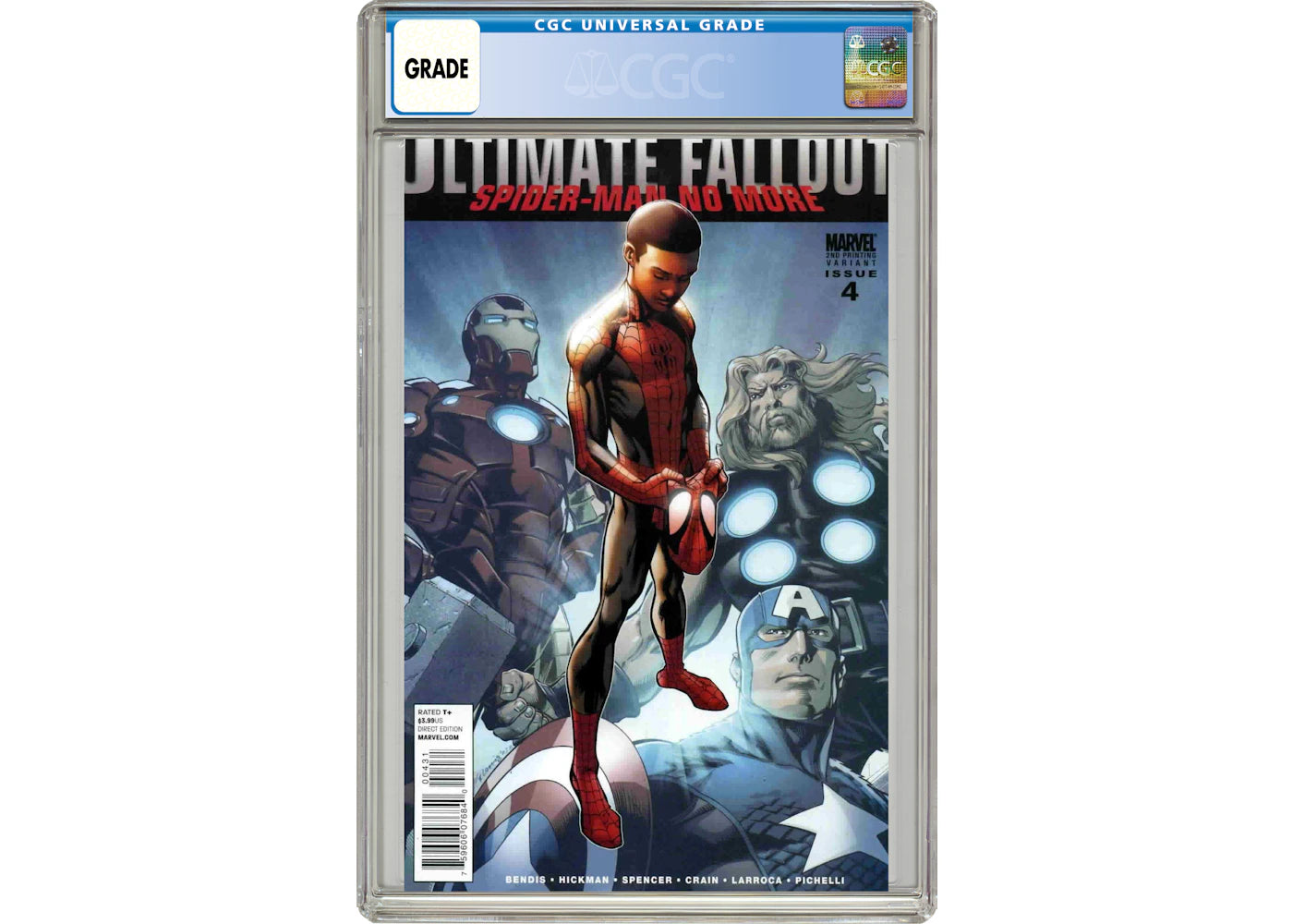 Marvel Ultimate Fallout #4 Second Printing (1st App. Miles Morales) Comic Book CGC Graded