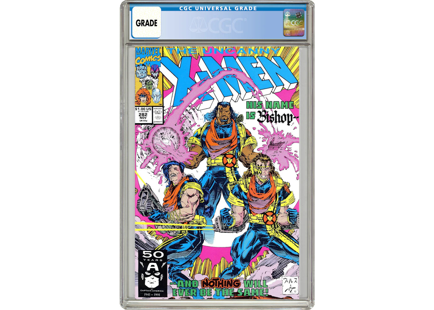 Marvel Uncanny X-Men #282 (1st App. of Bishop) Comic Book CGC Graded