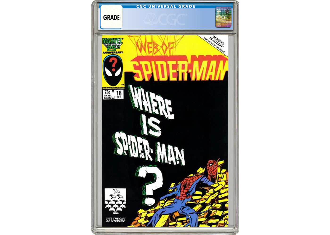 Marvel Web of Spider-Man (1985 1st Series) #18 Comic Book CGC Graded