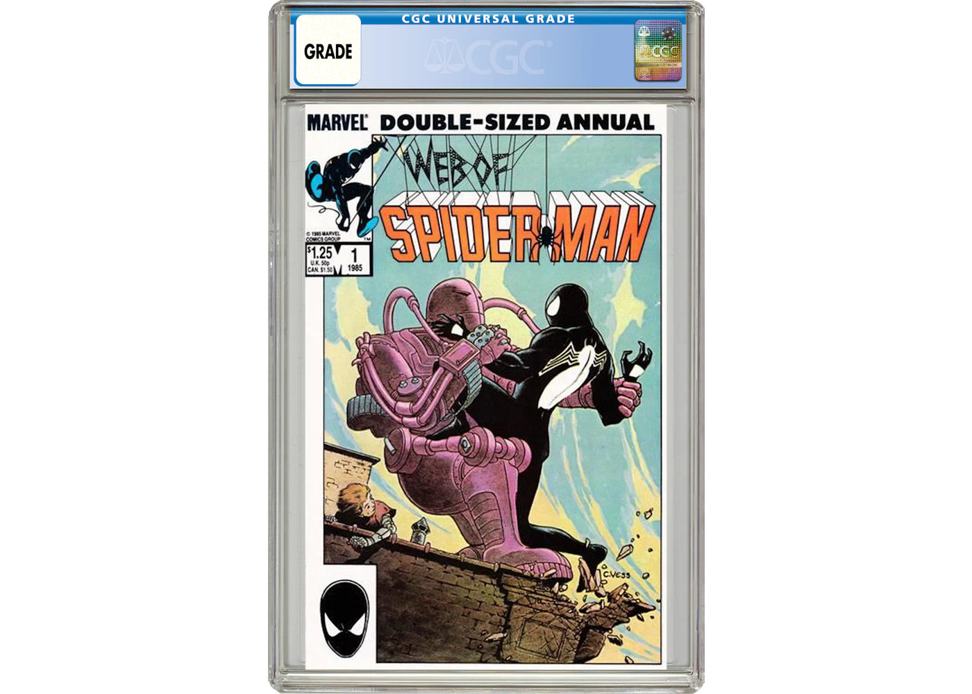 Marvel Web of Spider-Man (1985 1st Series) Annual #1 Comic Book CGC Graded