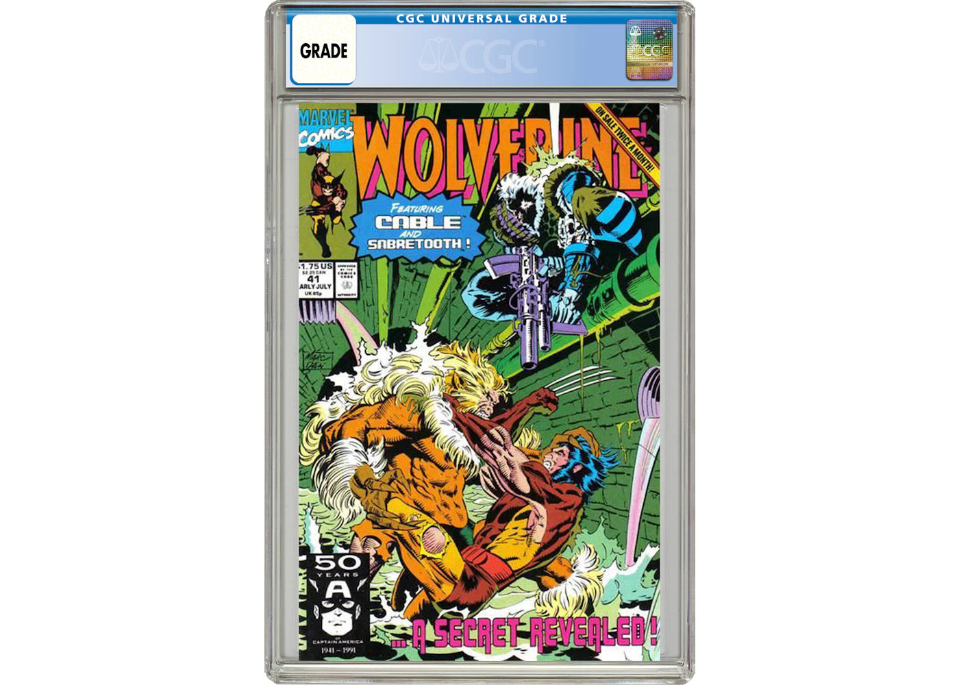 Marvel Wolverine (1988 1st Series) #41 Comic Book CGC Graded