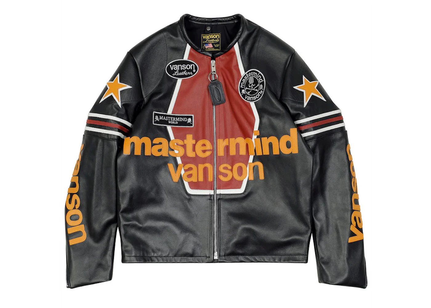 Mastermind World x Vanson Leather Star Jacket Multicolor