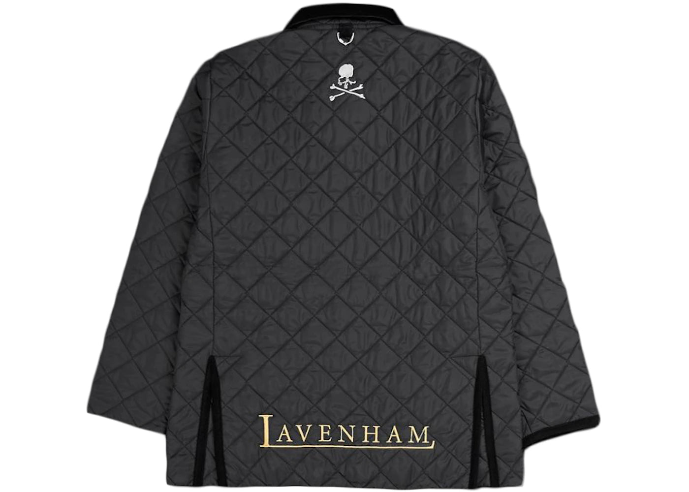 Mastermind x Denham x Lavenham. Lamp Diamond Quilt Jacket Black