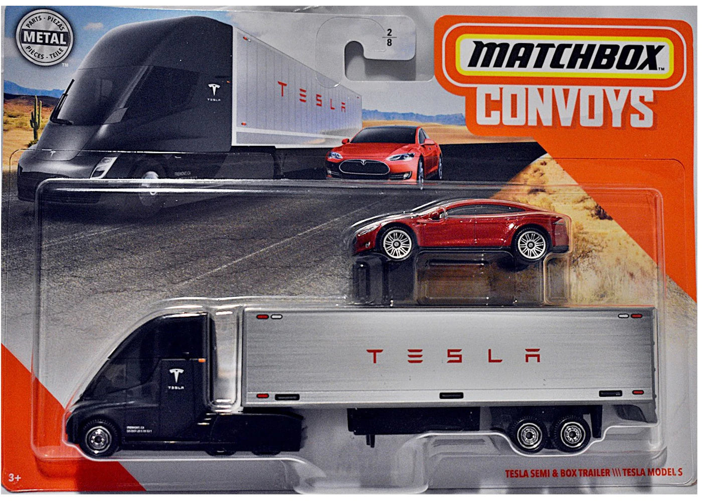 Matchbox Convoys Tesla Semi Truck With Trailer And Model S