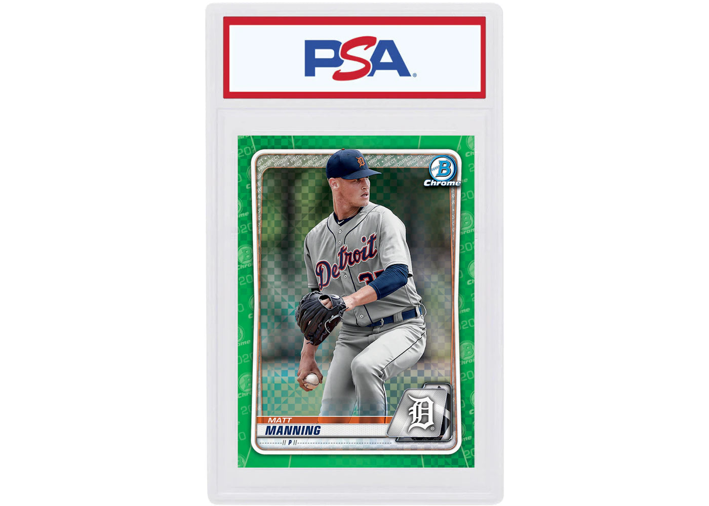 Matt Manning 2020 Bowman Chrome X Green X-Fractor /31 #BCP-229 (PSA or BGS Graded)