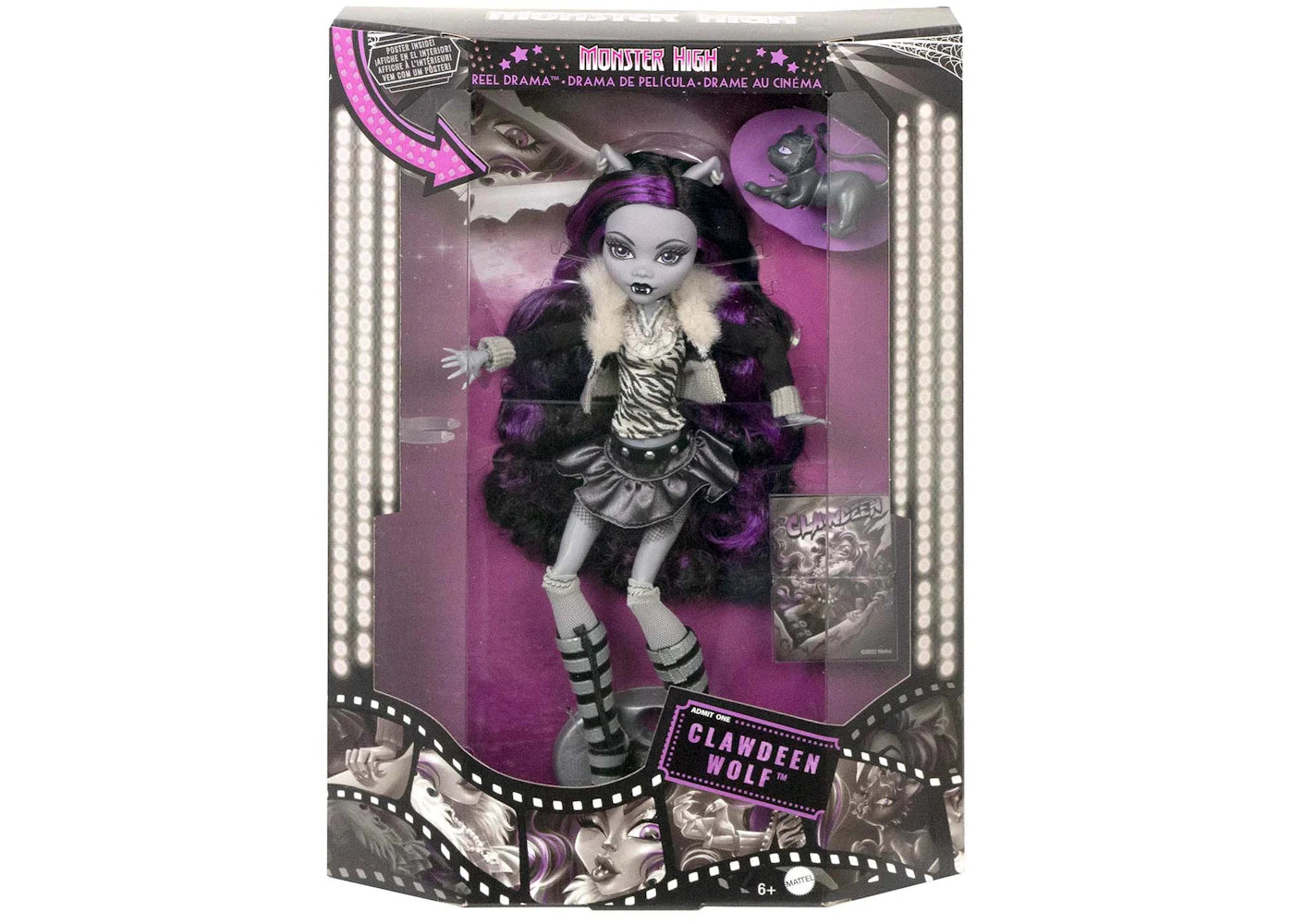 Mattel Monster High Reel Drama Clawdeen Wolf Doll