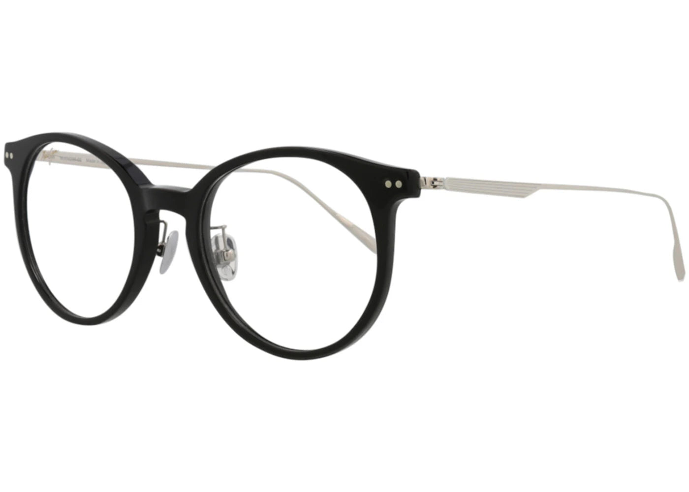 Maui Jim Round Eyeglasses Black/Titanium/Transparent (MJO2236-02)