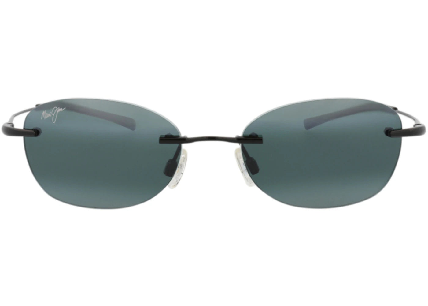 Maui Jim Round-Frame Memory Metal Sunglasses Black Black Grey (333-02)