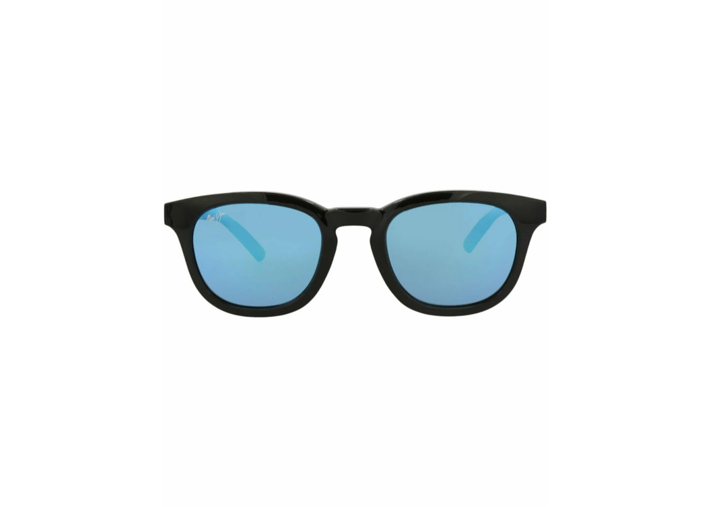 Maui Jim Round-Frame Nylon Sunglasses Black Black Blue (B737-02CA)