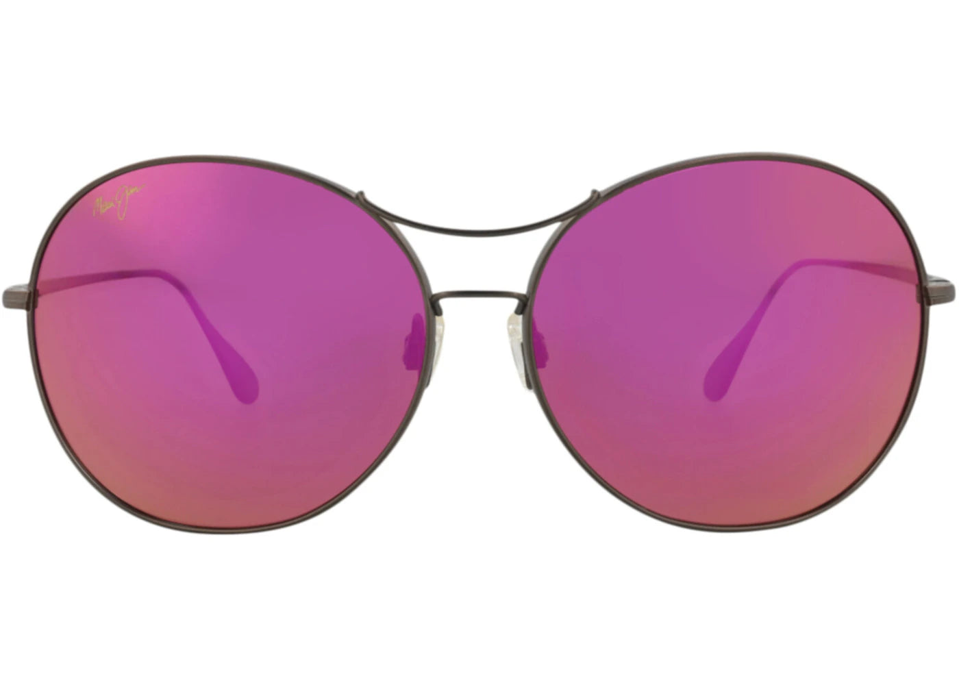 Maui Jim Round-Frame Titanium Sunglasses Grey Grey Sunrise (P547N-14)