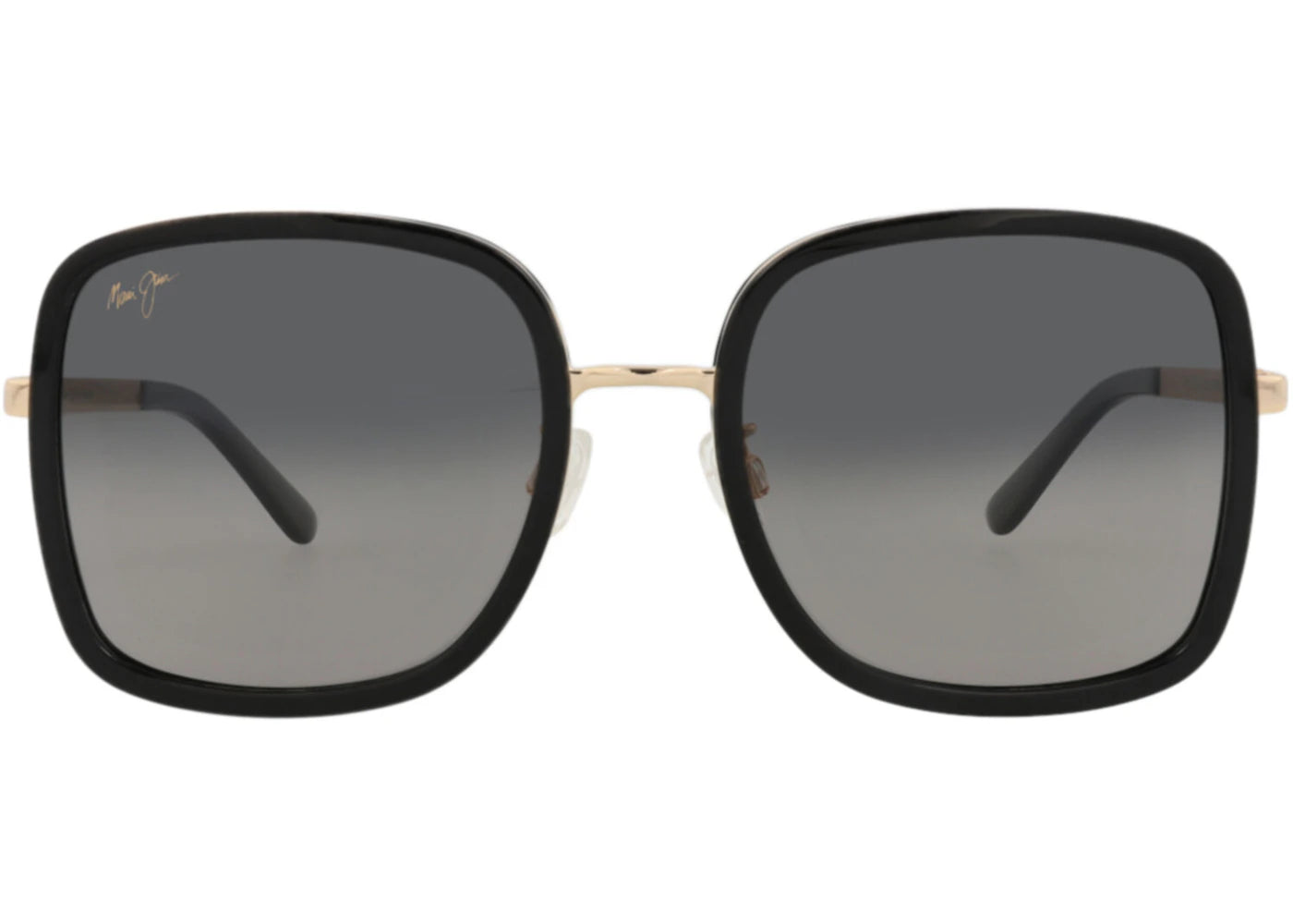 Maui Jim Square-Frame Metal Sunglasses Black Gold Grey (GS865-02)