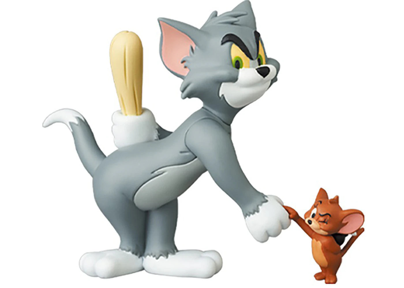Medicom UDF Tom and Jerry- Tom with Club and Jerry with Bombs Figure Gray/Brown