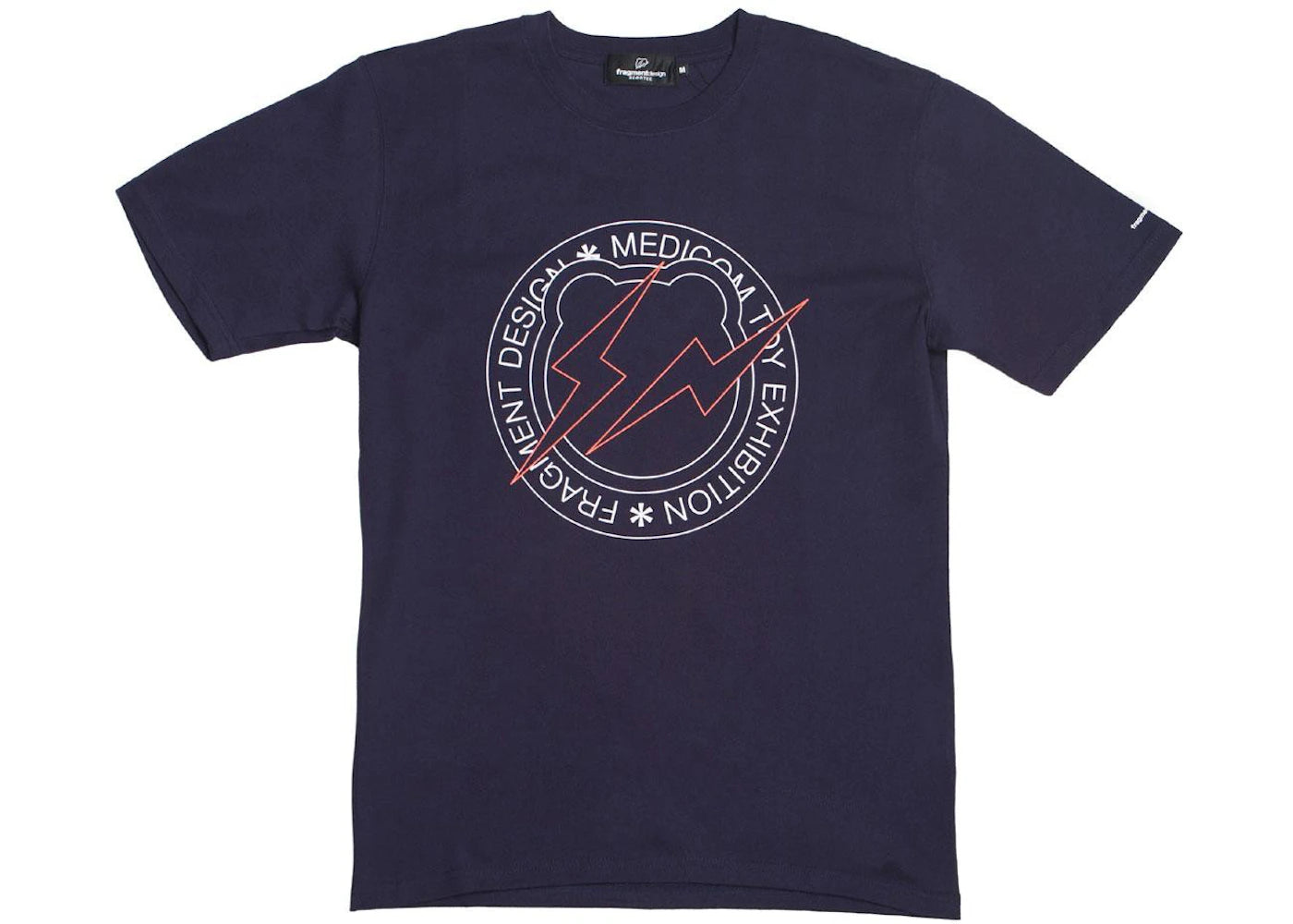 Medicom x Fragment Design Men Circle Logo Bearbrick Tee Navy