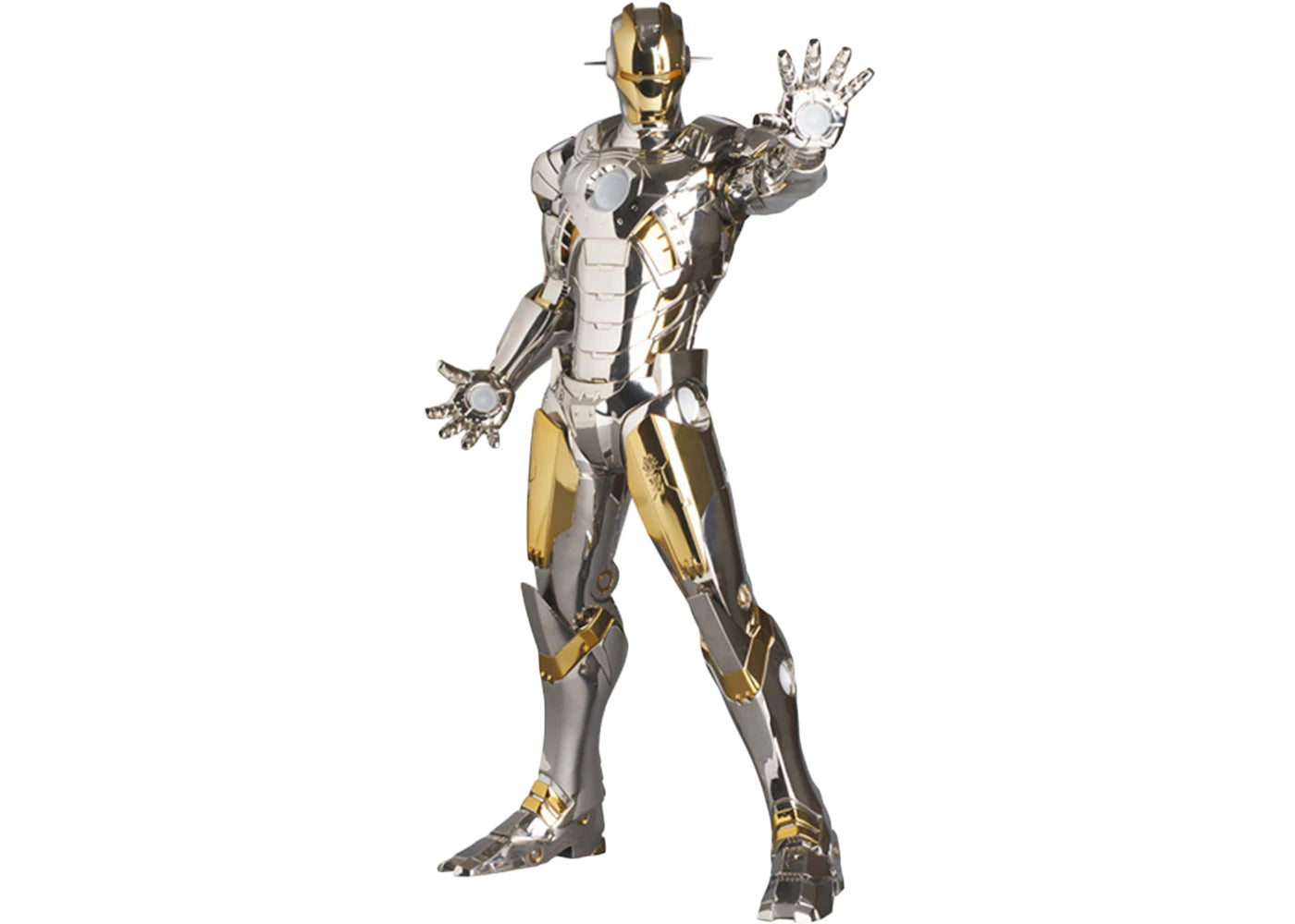 Medicom x Hajime Sorayama x Marvel Iron Man Metropolis Variant Ver Figure Metallic Silver Gold