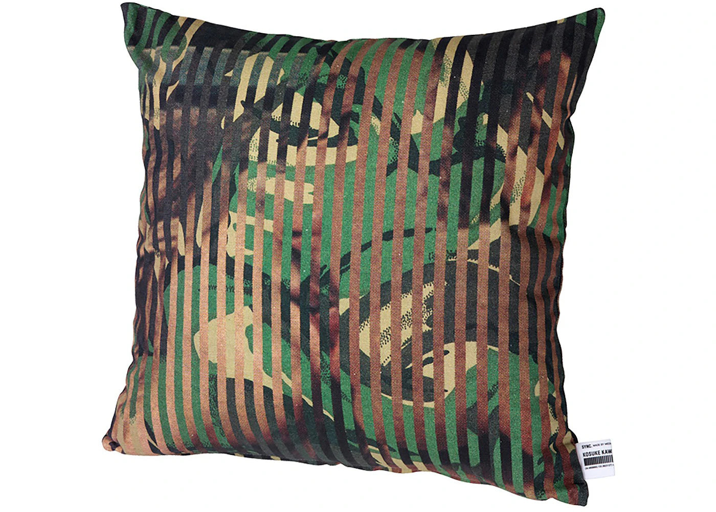 Medicom x SYNC Kosuke Kawamura Camouflage Square Cushion Green Camo