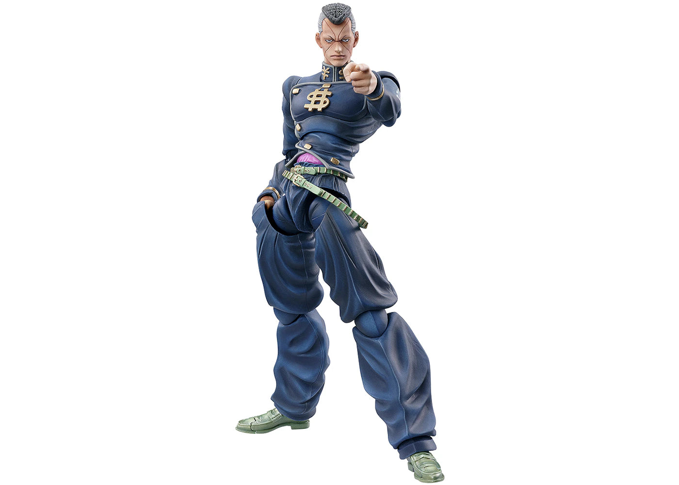 Medicom Super Action Statue JoJo's Bizarre Adventure Part 4 Diamond Is Unbreakable Okuyasu Nijimura Chozokado Re-Run Action Figure Blue
