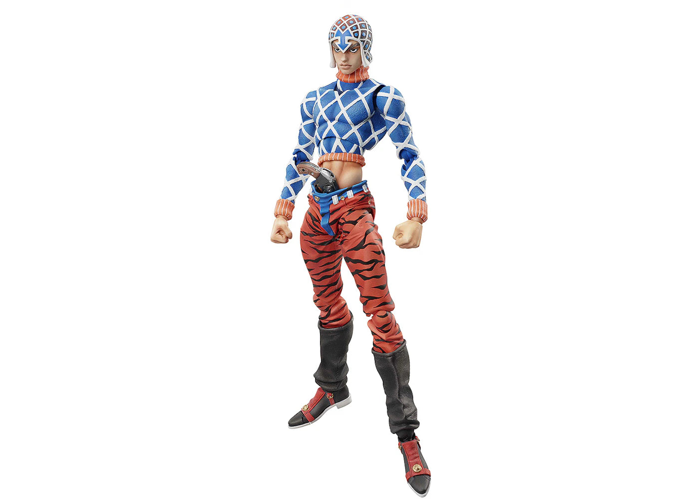 Medicom Super Action Statue JoJo's Bizarre Adventure Part 5 Golden Wind Guido Mista And Sex Pistols Chozokado Action Figure Blue