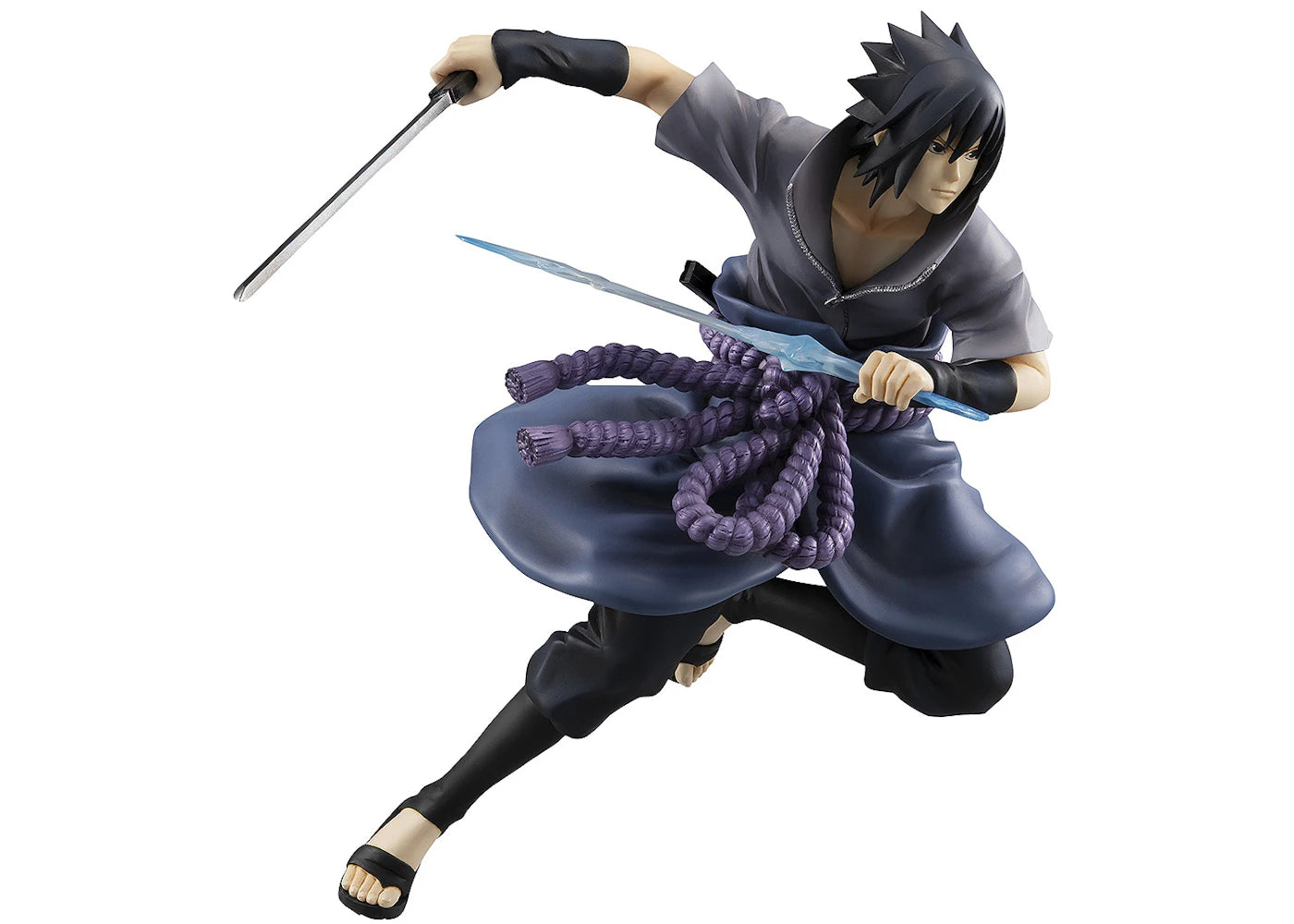 MegaHouse Naruto G.E.M. Series Sasuke Uchiha Shinobi World War Version Action Figure Purple
