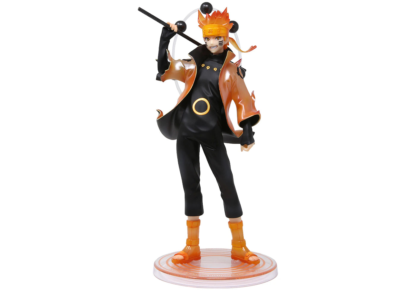 MegaHouse Naruto Shippuden G.E.M. Series Uzumaki Naruto Rikudou Sennin Mode Reissue Action Figure Black & Orange