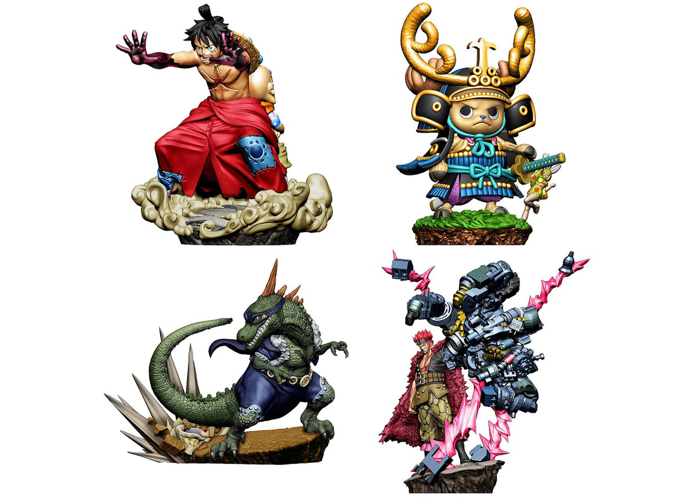 MegaHouse One Piece Logbox Rebirth Wano Country Vol. 2 Set Of 4 Action Figures Multi