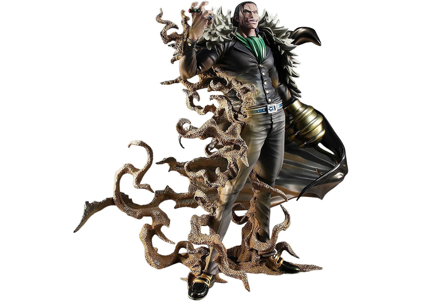 MegaHouse One Piece Portrait Of Pirates Mas-Maximum Sir Crocodile Figure Black