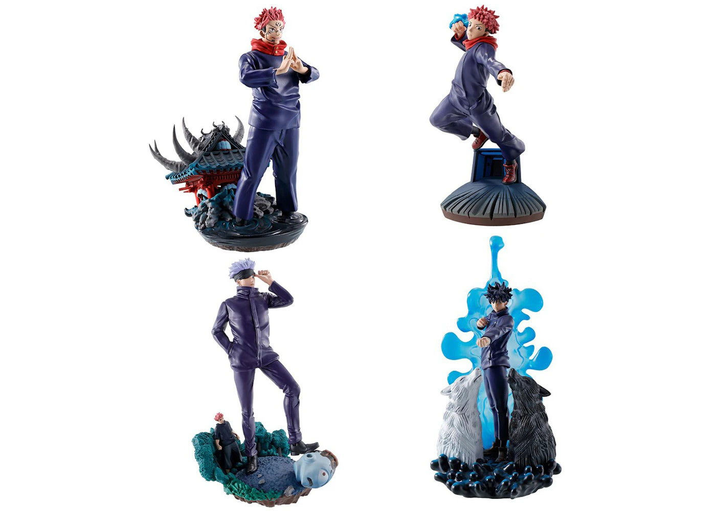 MegaHouse Petitrama Jujutsu Kaisen Vol.01 Set of 4 Figures Multi