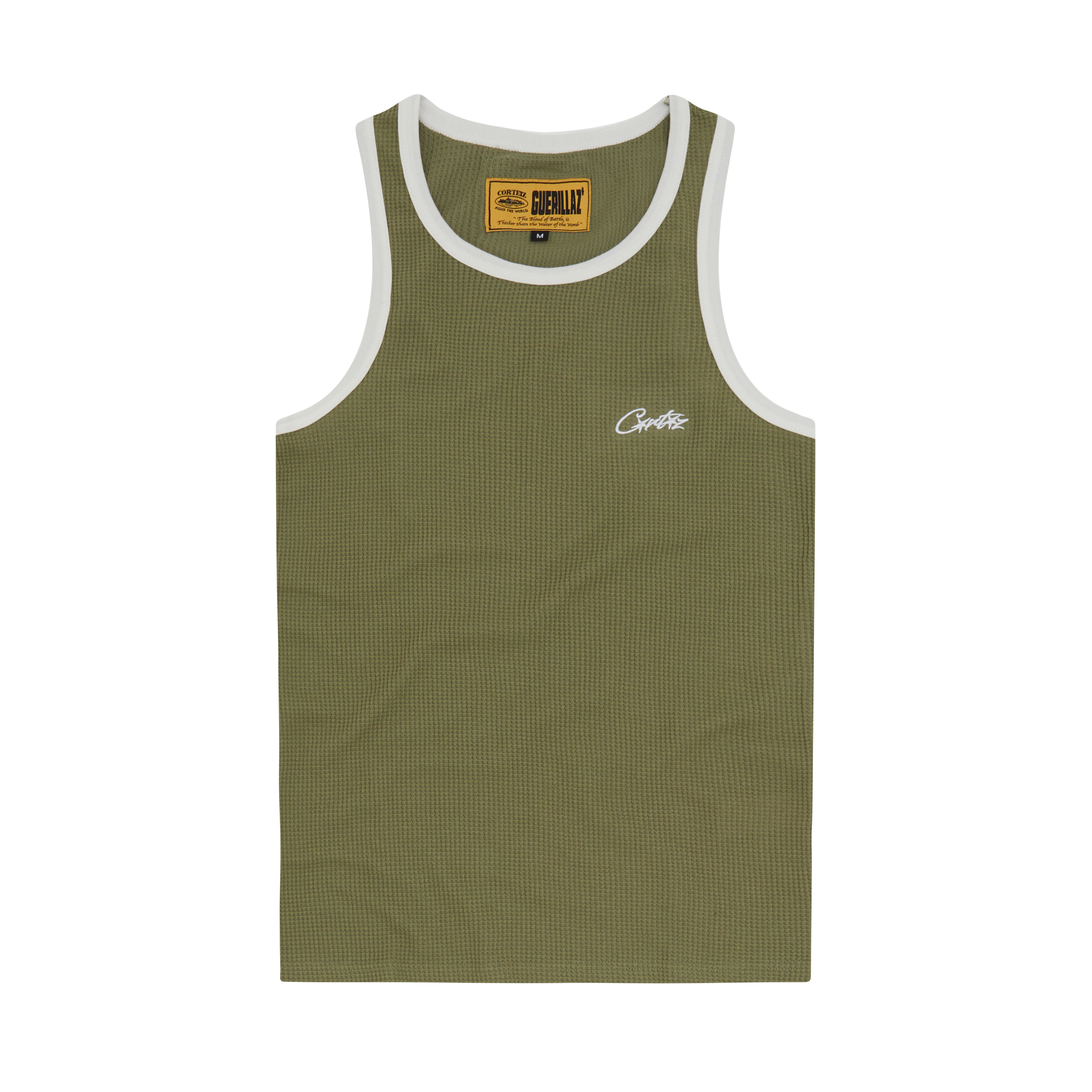 Corteiz Mens Contrast Allstarz Tank Top Khaki