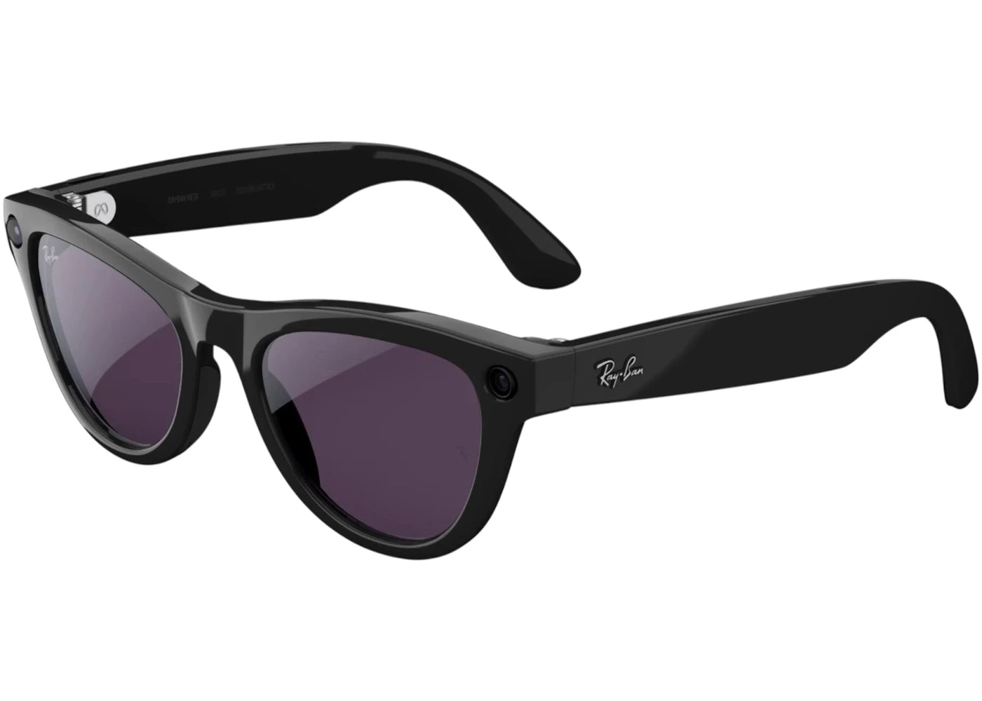 Meta x Ray-Ban Skyler Glasses (Gen 2) Standard 0RW4014_601/CH52 Shiny Black/Clear to Amethyst Transitions