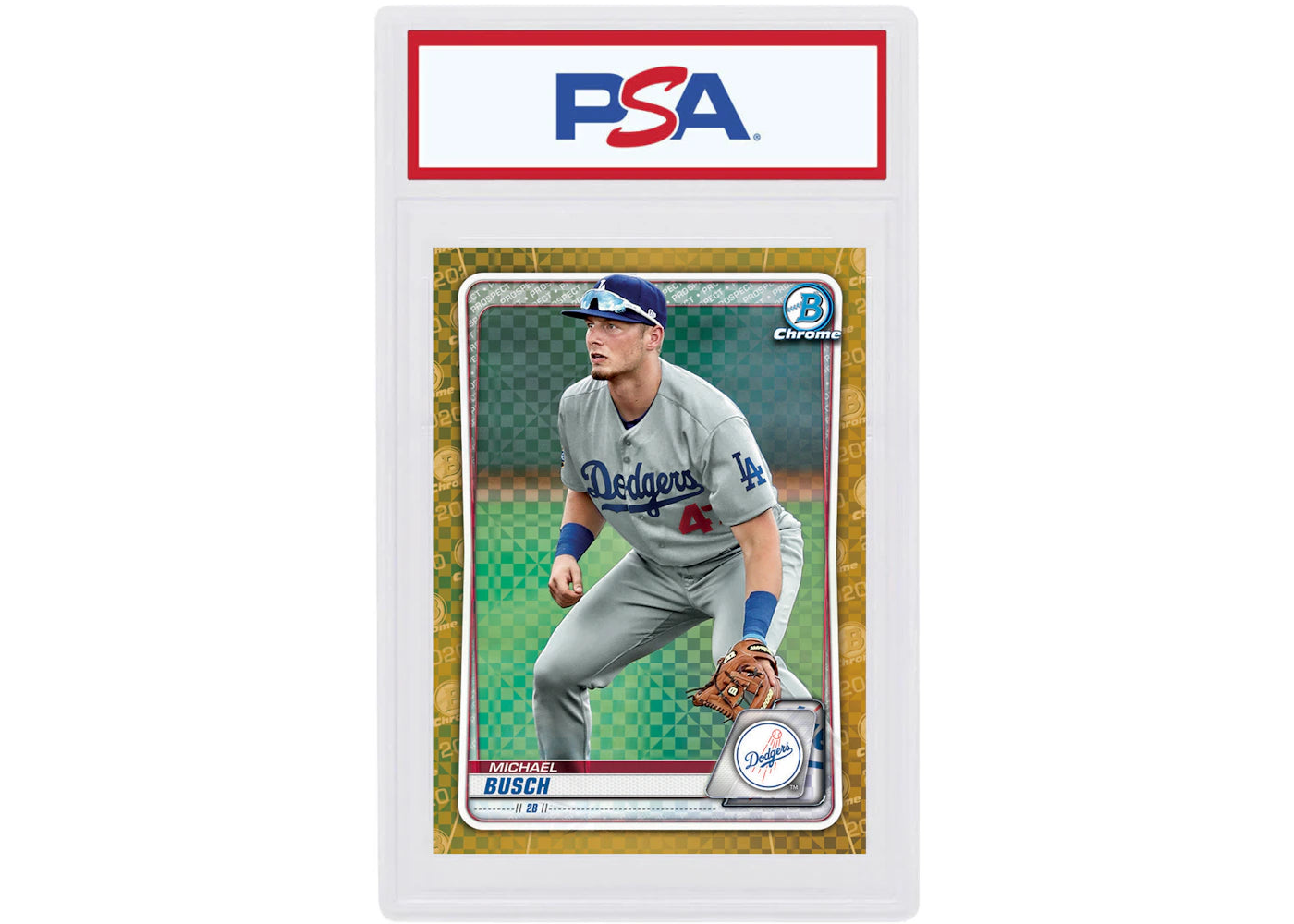 Michael Busch 2020 Bowman Chrome X Gold X-Fractor /3 #BCP-152 (PSA or BGS Graded)