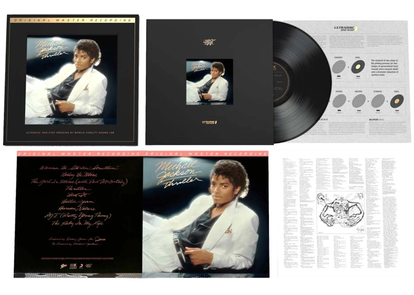 Michael Jackson Thriller Limited Edition (UltraDisc One-Step 33.3 rpm) LP Vinyl Boxset Black