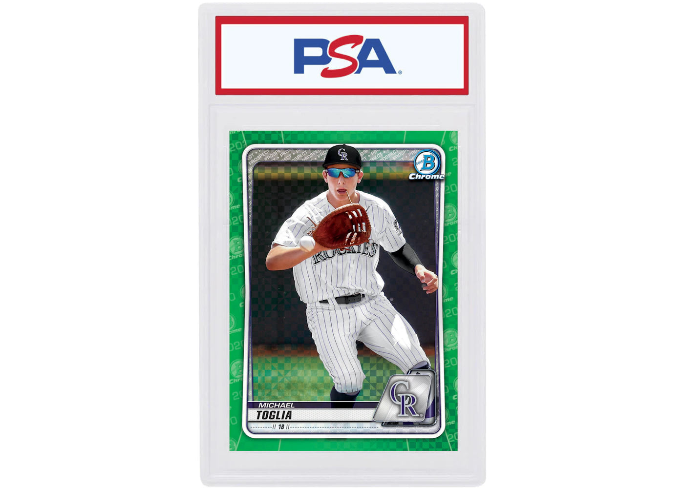 Michael Toglia 2020 Bowman Chrome X Green X-Fractor /31 #BCP-225 (PSA or BGS Graded)