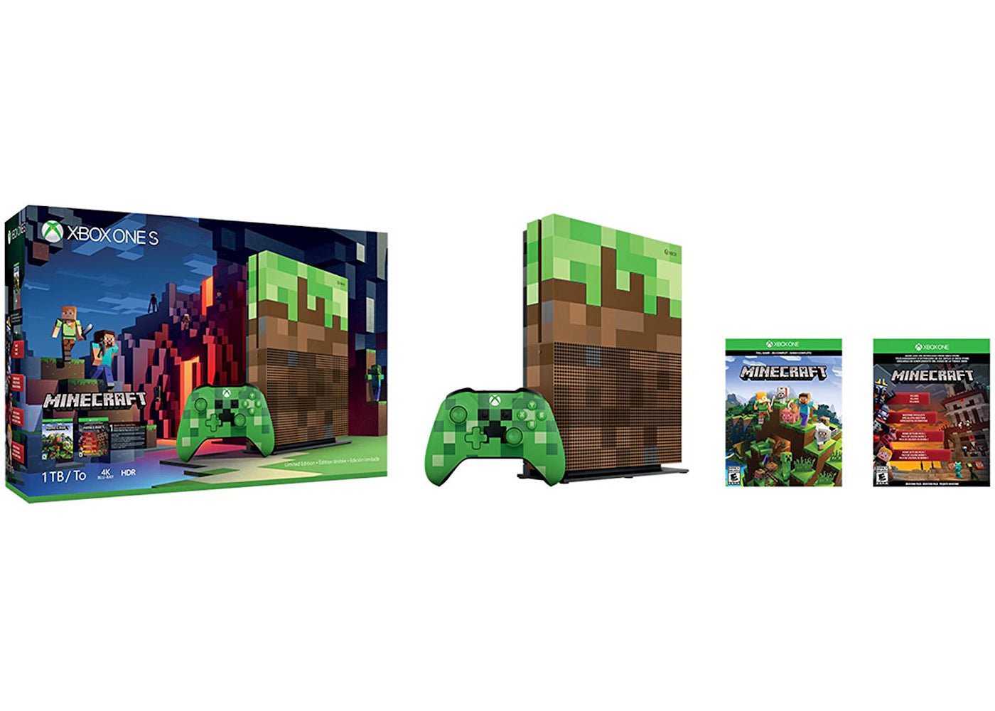Microsoft Xbox One S 1TB Minecraft Bundle Console (23C-00001)