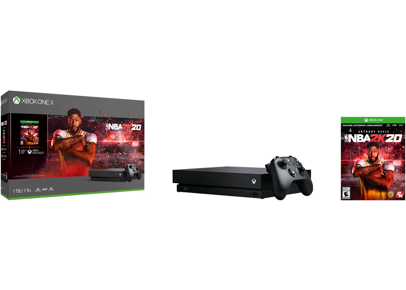 Microsoft Xbox One X 1TB NBA 2k20 Console Bundle (CYV-00343) Black